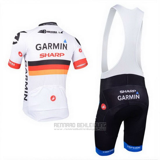 2013 Fahrradbekleidung Garmin Sharp Champion Deutschland Trikot Kurzarm und Tragerhose